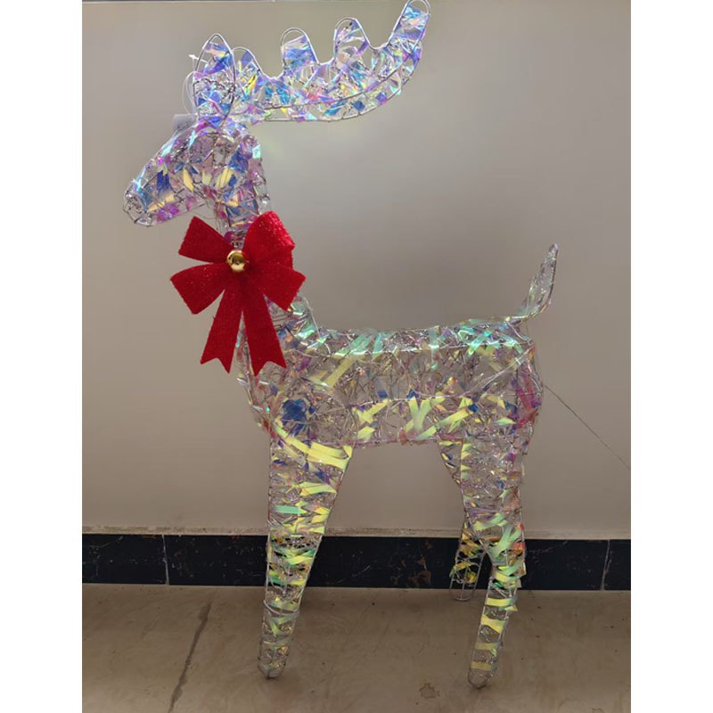 Christmas Iridescent PVC/Wire Reindeer 85cm+300LED