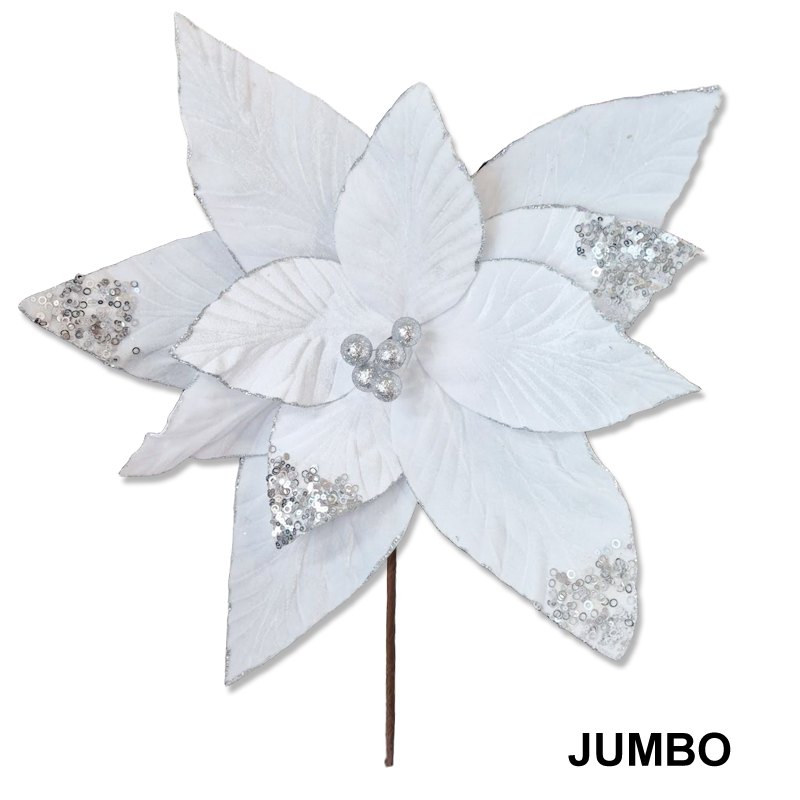 Christmas Flower Giant 50x60cm White