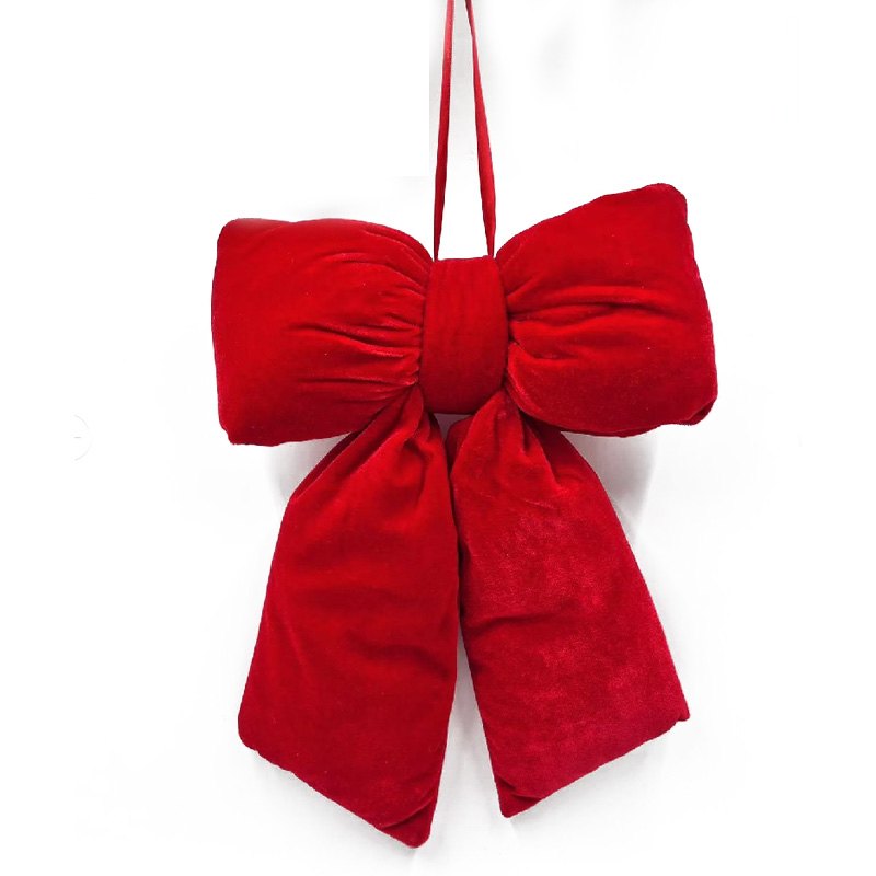 Christmas Red Puffy Bow 24x35x7cm