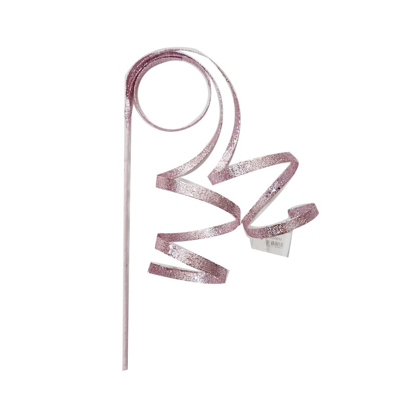 Christmas Glitter Curly Pick 113cm Pink