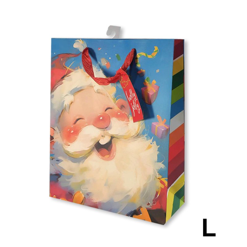 Christmas Gift Bag Happy Santa L 26x32x10cm