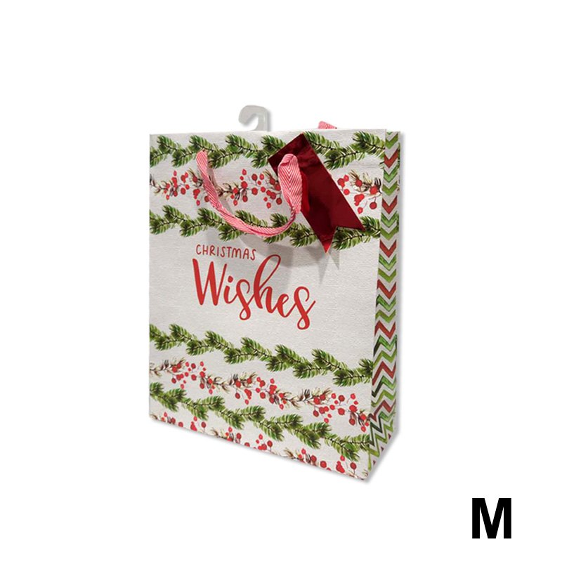 Christmas Gift Bag Embossed Paper M 18x23x10cm
