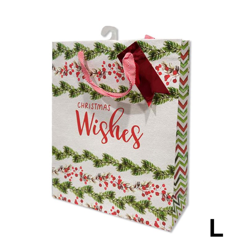 Christmas Gift Bag Embossed Paper L 26x32x10cm