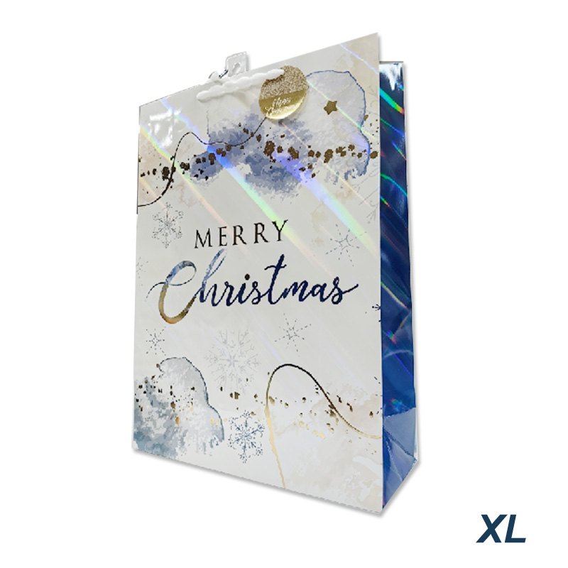 Christmas Gift Bag Laser Merry XL 33x45x12.7cm