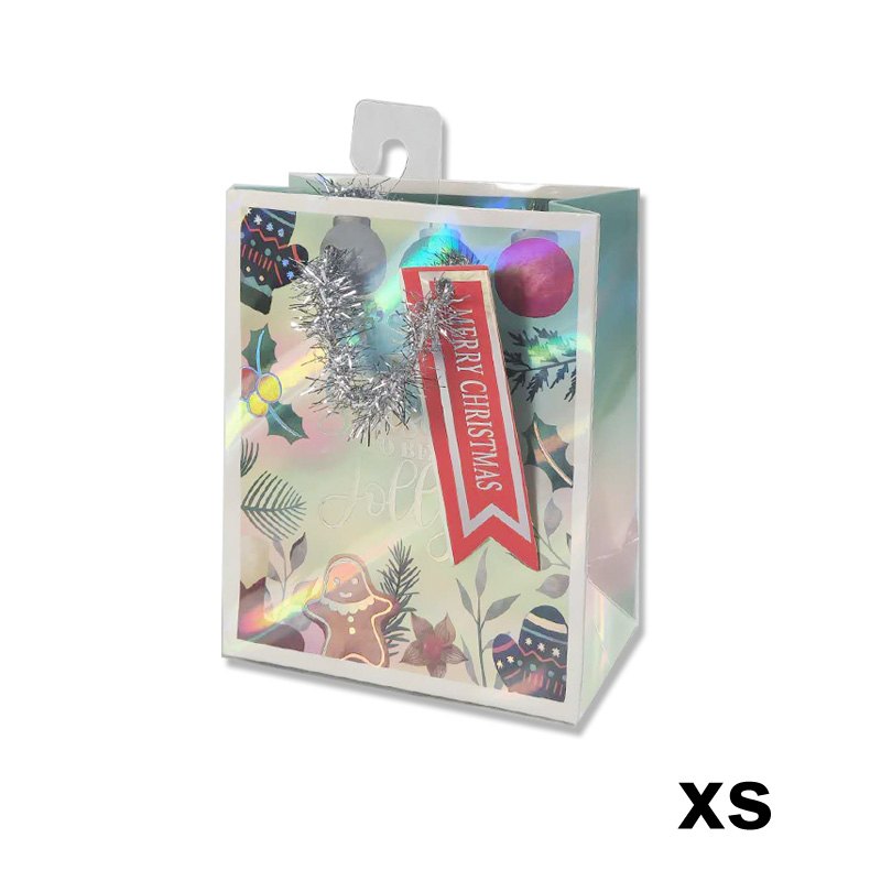 Christmas Gift Bag Laser Jolly XS 11.1x13.7x6.2cm