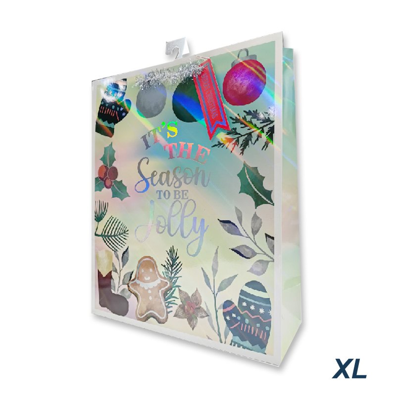 Christmas Gift Bag Laser Jolly XL 33x45x12.7cm