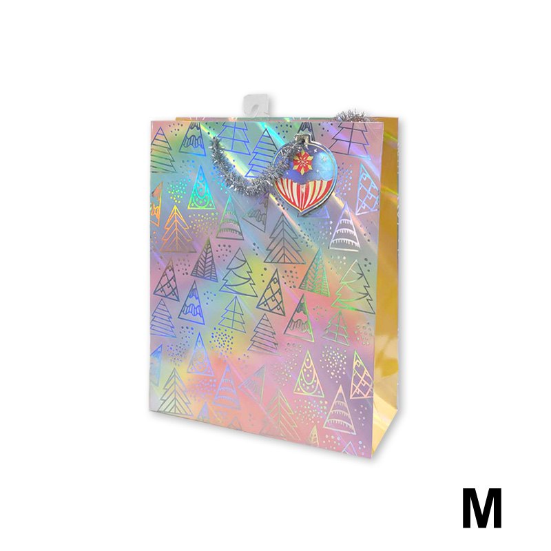 Christmas Gift Bag Laser Trees M 18x23x10cm