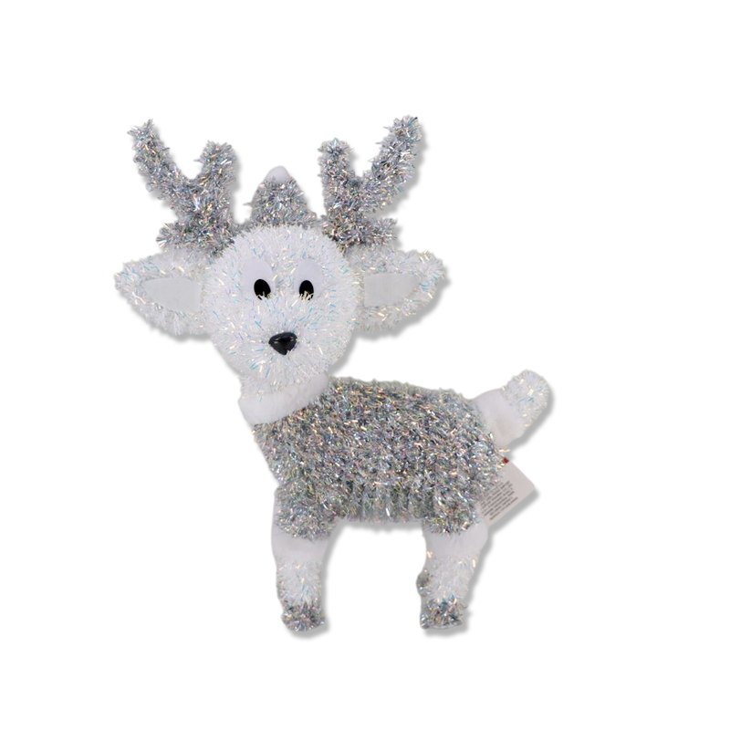 Christmas Tinsel Silver 3D Deer 28.5x14.2x34.1cm