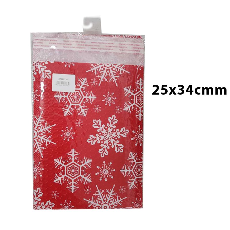 Christmas Bubble Wrapping Bag 4pk 25x34cm