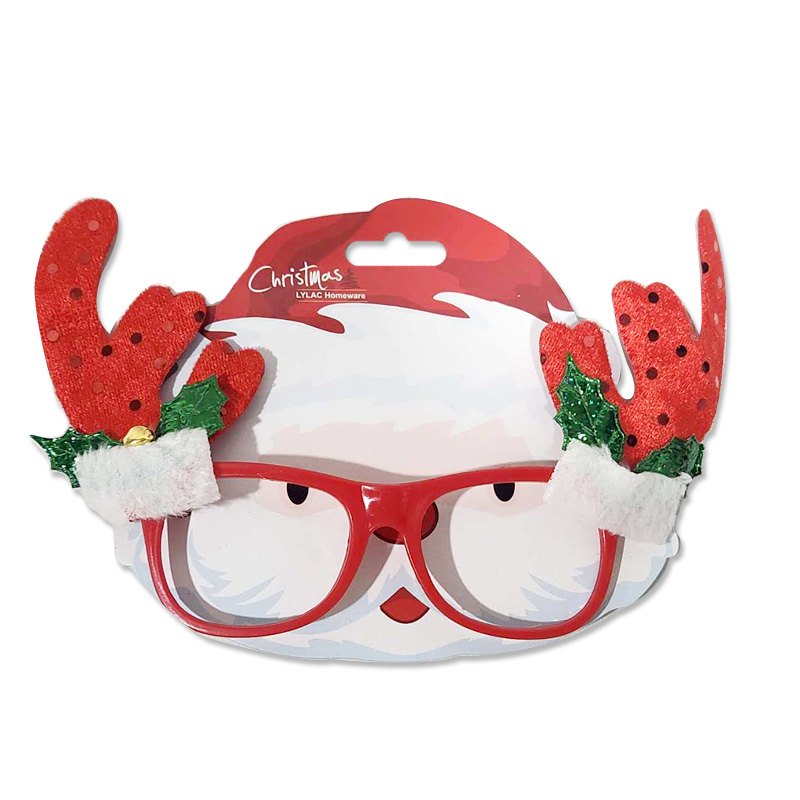 Christmas Glasses with Antlers
