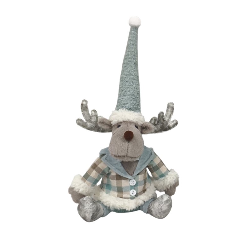 Christmas Plush Reindeer Blue 48cm Male