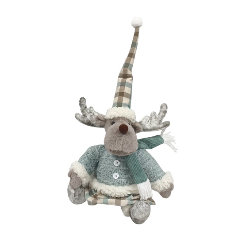 Christmas Plush Reindeer Blue 48cm Female
