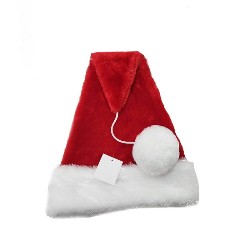 Christmas Santa Hat Deluxe 30x41cm with Dangling Pom
