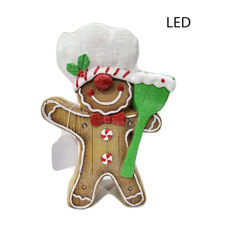 Christmas Mgo Gingerman 24.5x9.5x36cm +led