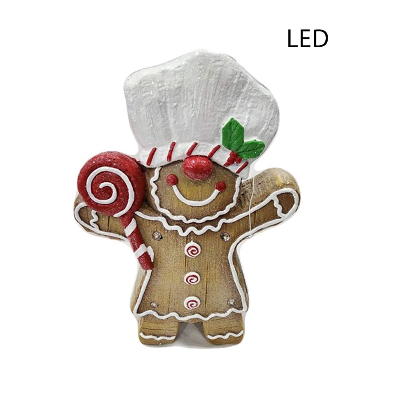 Christmas Mgo Ginger Girl 25x9.5x35.5cm +led