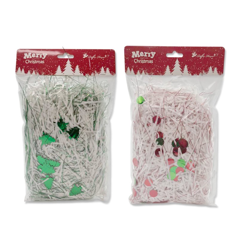 Christmas Shreds Paper + PVC 30g 2 Assorted