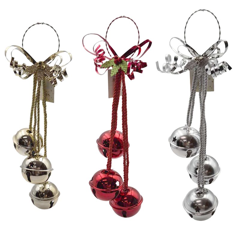 Christmas Hanging Bells L 48cm Bell Dia 8cm