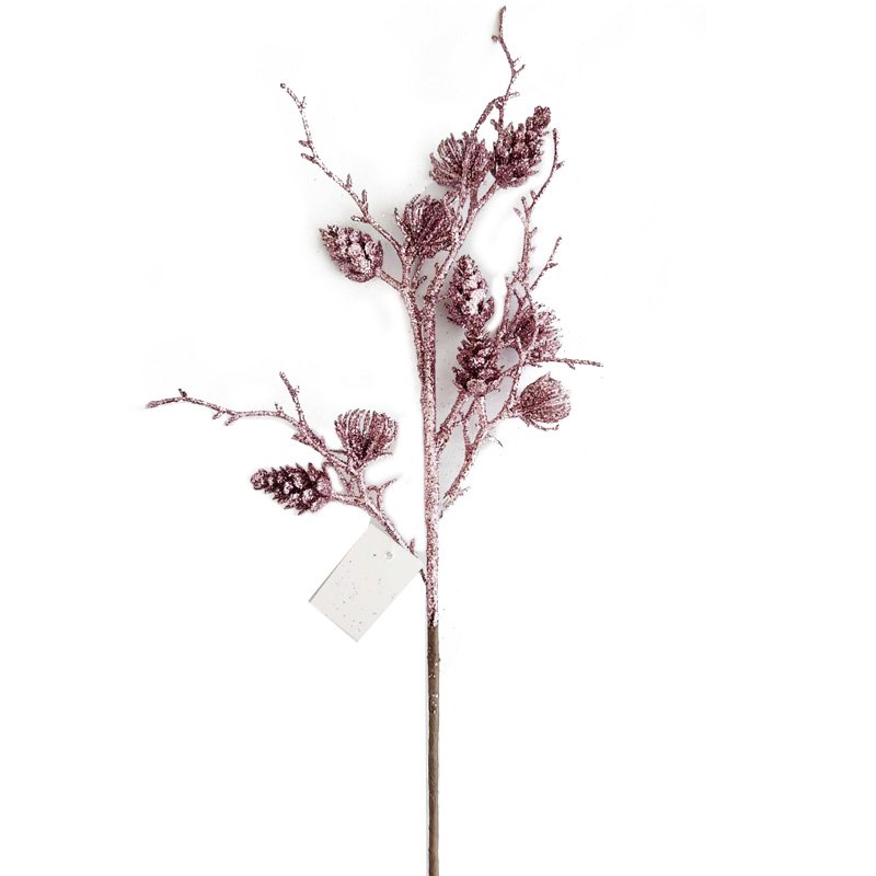 Christmas Glitter Pick 45cm Pink