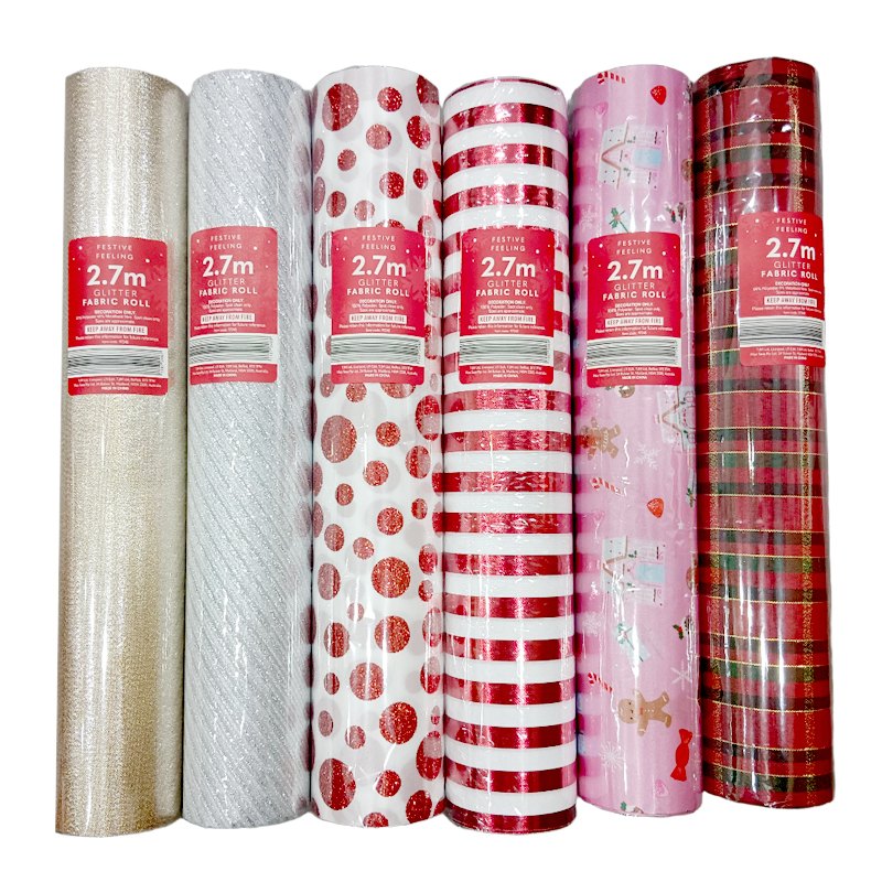 Christmas Asstd Fabric Roll 2.7m