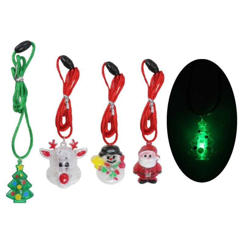 Christmas LED Flashing Necklace 3xAG3 Included 3 Assorted
