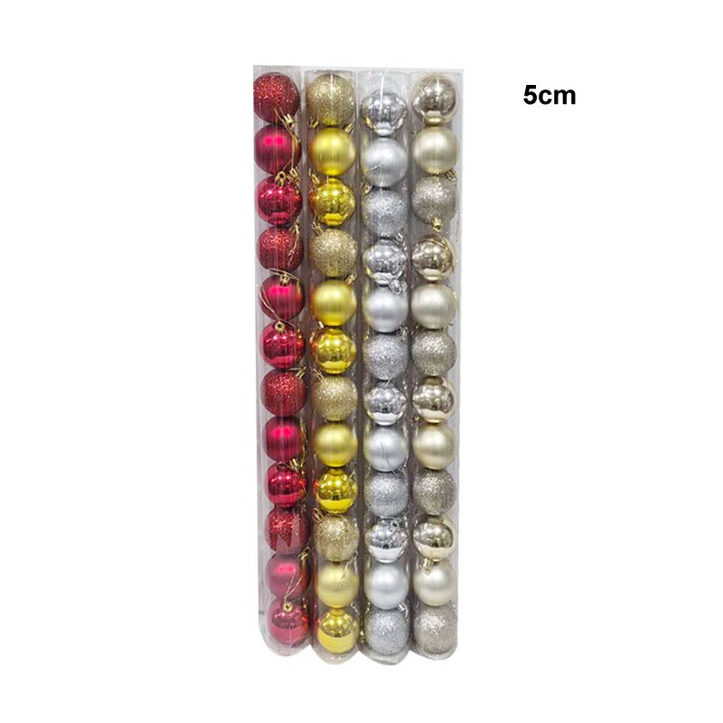 Christmas Baubles 5cm 12pk Assorted Colours