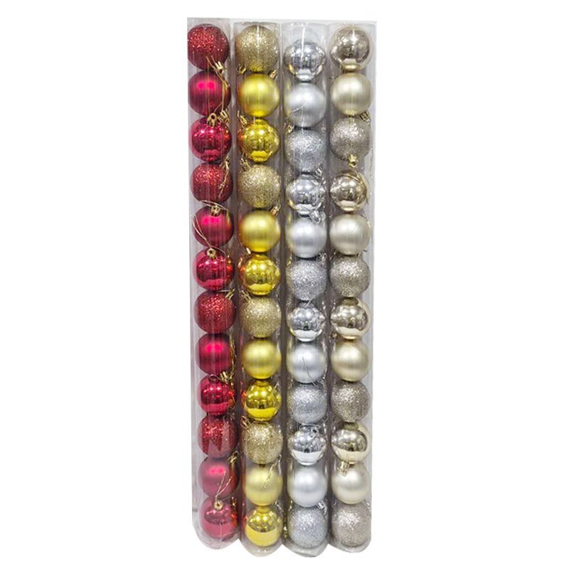 Christmas Baubles 6cm 12pk Assorted Colours