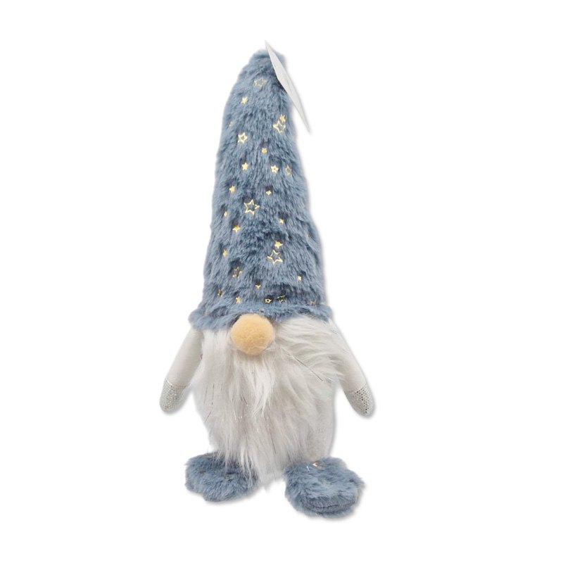 Plush Christmas Blue Gnome 9x9x31cm