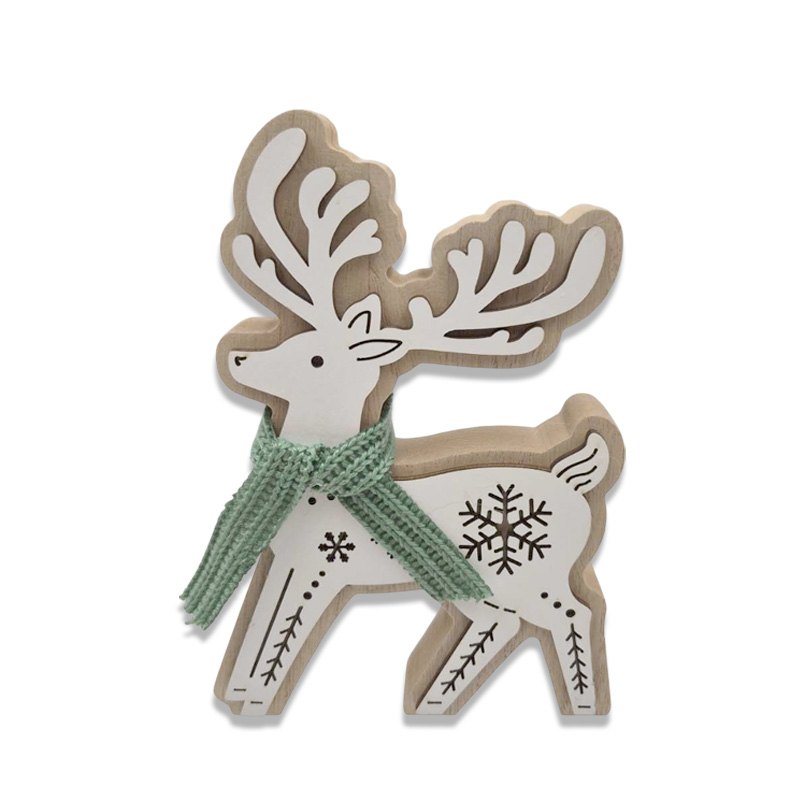 Wooden Christmas Tabletop Reindeer 16x11x23cm