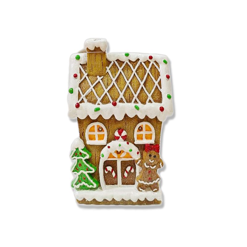 Christmas Mgo House with LED 23x12.5x35.5cm 3xAAA Not Included