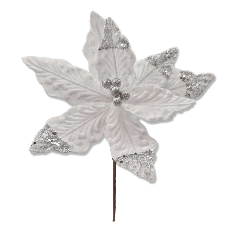 Christmas Flower 25x30cm White