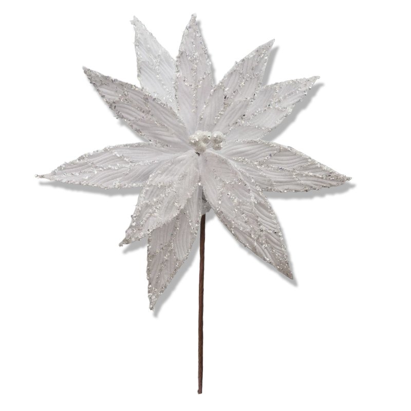 Christmas Flower 40x42cm White