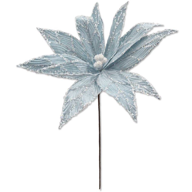 Christmas Flower 40x42cm L. Blue