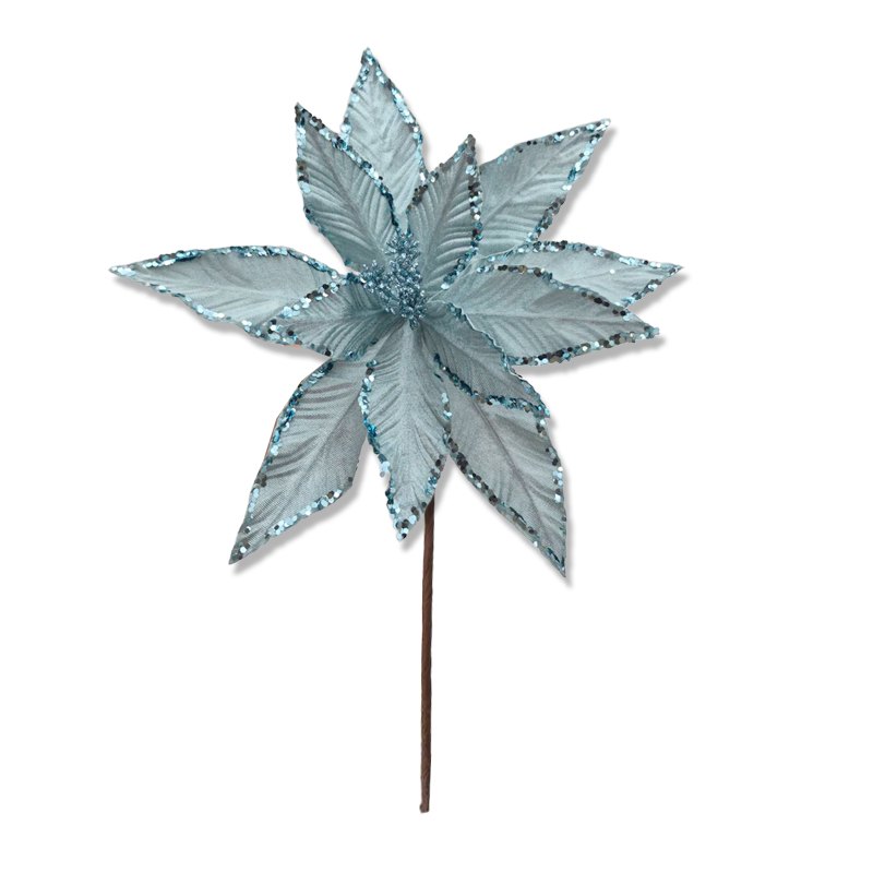 Christmas Flower 35x30cm L. Blue