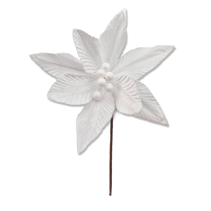 Christmas Flower 25x24cm White