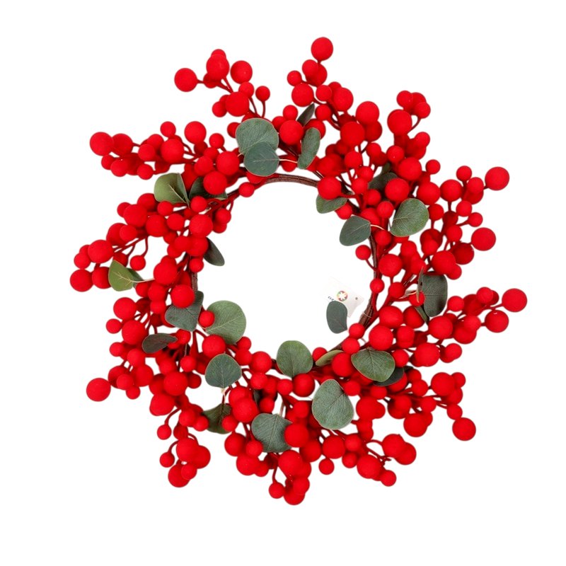 Christmas Flocked Berry Wreath 25-58CM