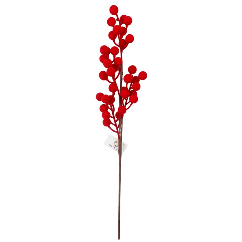 Christmas Flocked Berry Pick 52cm