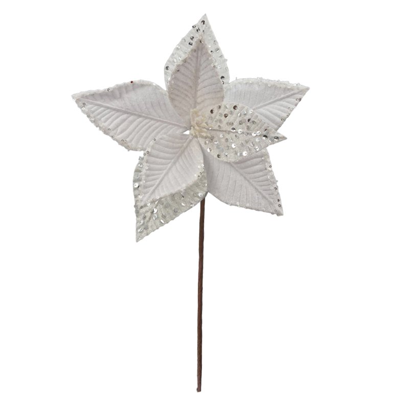 Christmas Flower 40x30cm White