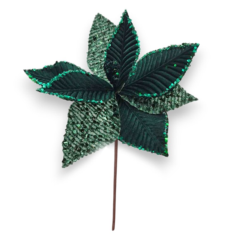 Christmas Flower 40x30cm Green