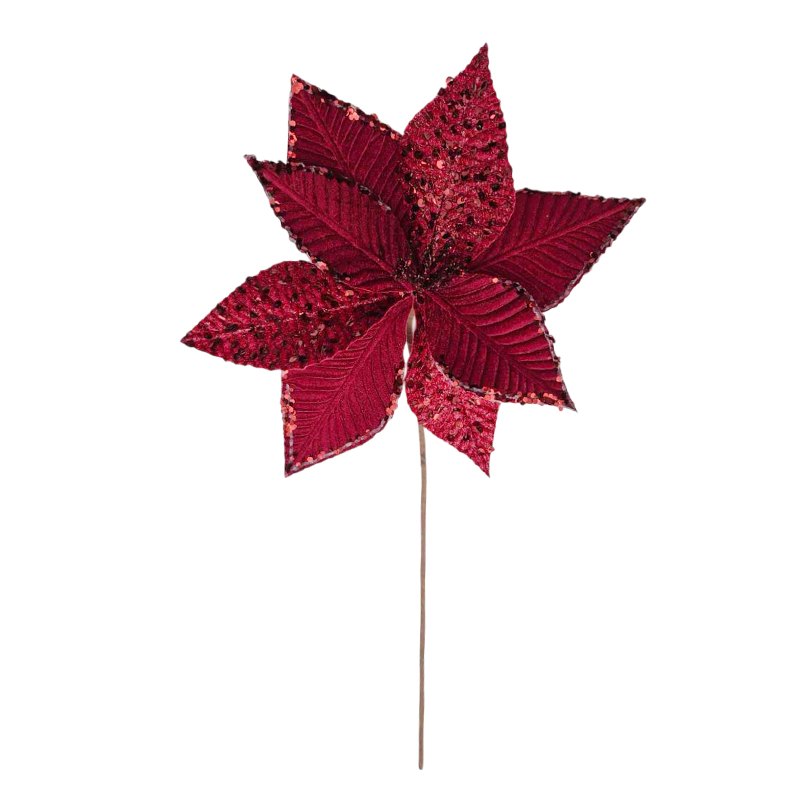 Christmas Flower 40x30cm Red