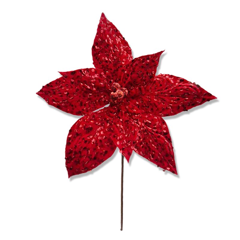 Christmas Flower 40x31cm Red