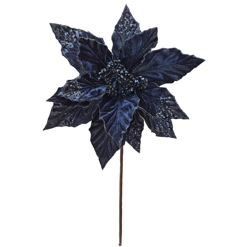 Christmas Flower 50x38cm Blue