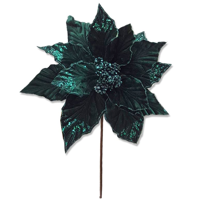 Christmas Flower 50x38cm Green