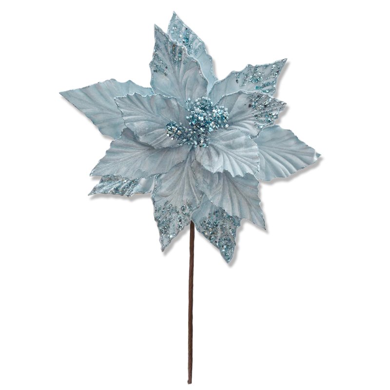 Christmas Flower 50x38cm L. Blue