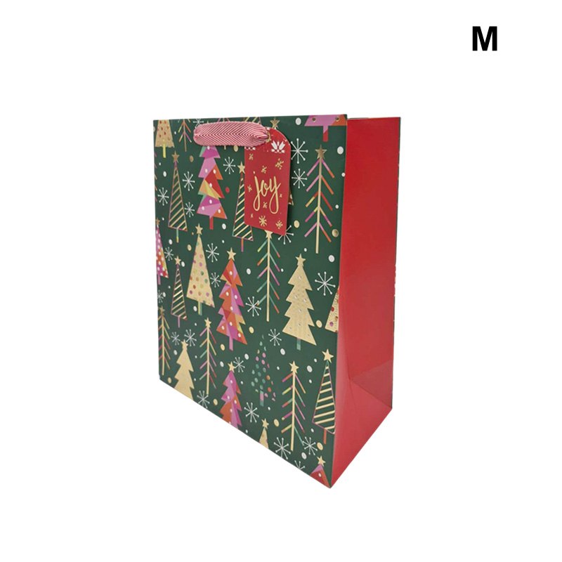 Christmas Gift Bag Trees M 18x23x10cm