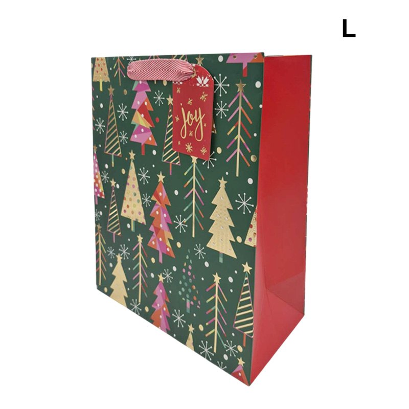 Christmas Gift Bag Trees L 26x32x10cm