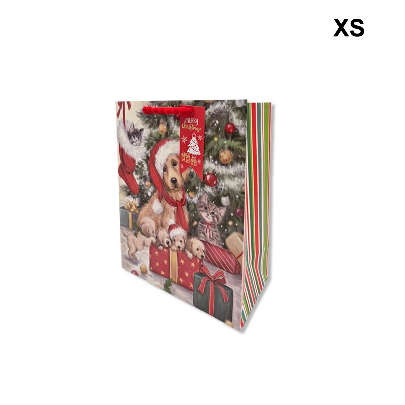Christmas Gift Bag Dogs&Cats with Gifts XS 11.1x13.7x6.2cm