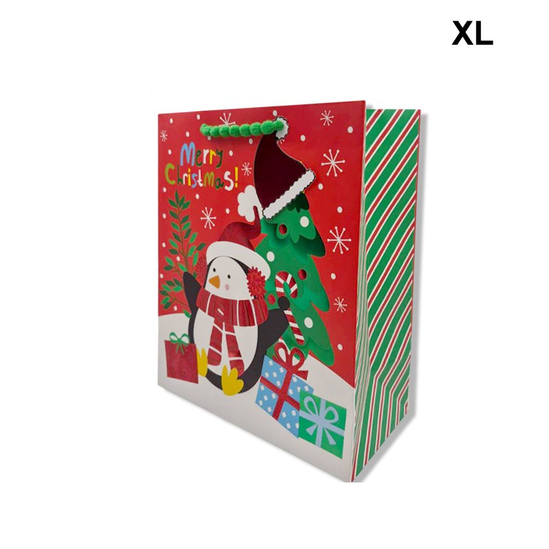 Christmas Gift Bag Reindeer with Gifts XL 33x45x12.7cm