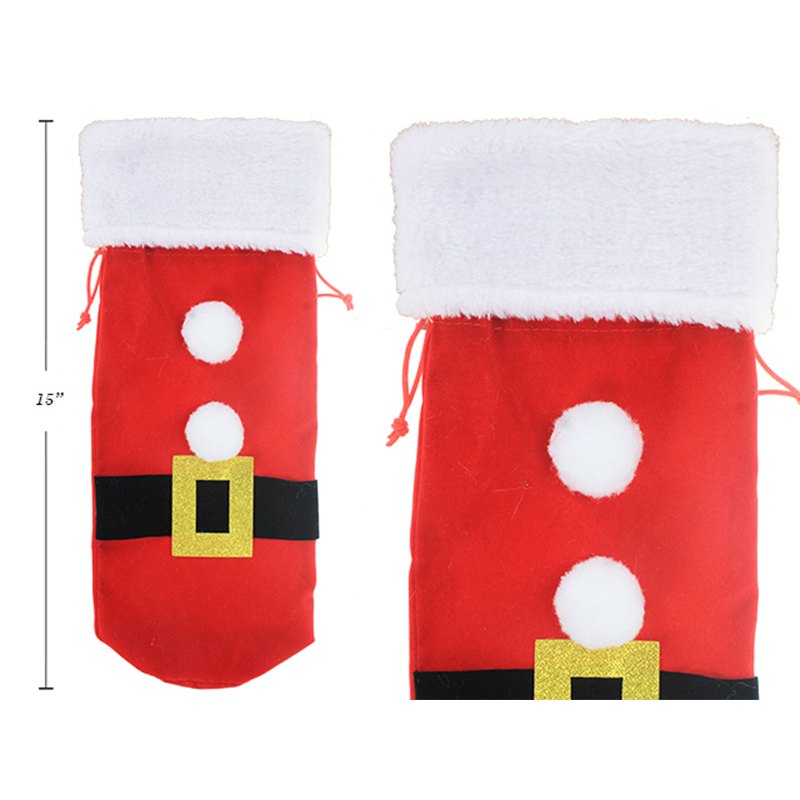 Christmas Plush Wine Bottle Holder 14.3X36.8CMH