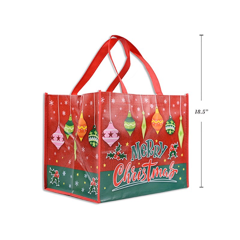 Christmas Non-woven Shopping Bag Extra Wide 32.4x24.8cm