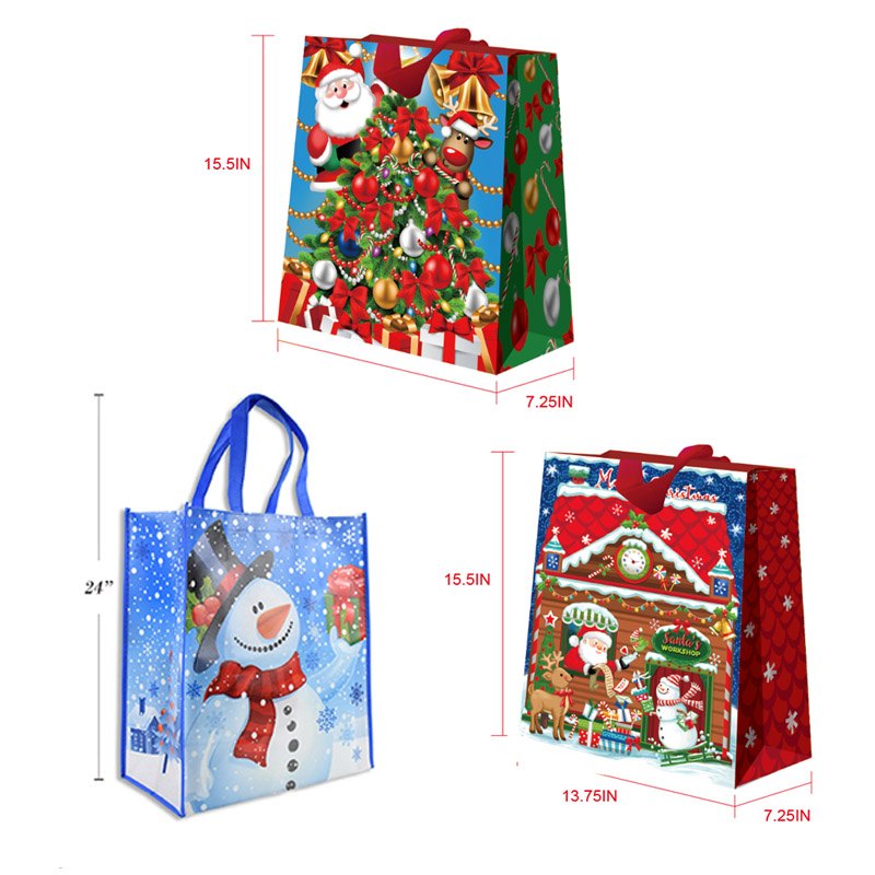 Christmas Non-Woven Shopping Bag 35.5x17x39.5cm